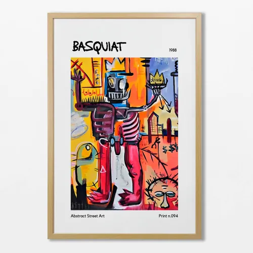 Basquiat - King en Multicolor - Láminas, Uruguay | La Cuadrería