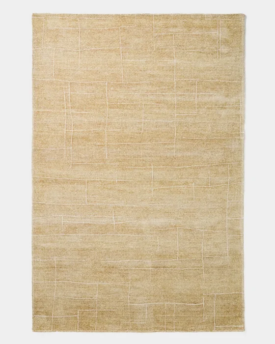 Alfombra Eloda de lana y viscosa mostaza - 200 x 300 cm en Amarillo - Alfombras, Uruguay | Kavehome