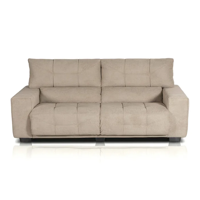 Sofa 3 Cuerpos Sillon Juego De Living Tapizado Tela en Marrón - Sillones y sofás, Uruguay | Soy Hogar