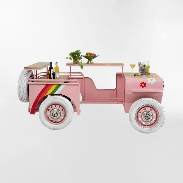 MESA DE BAR FLOWER POWER CAR Rosa  en Rosa - Mesas de comedor, Uruguay | Viasono, vista 2