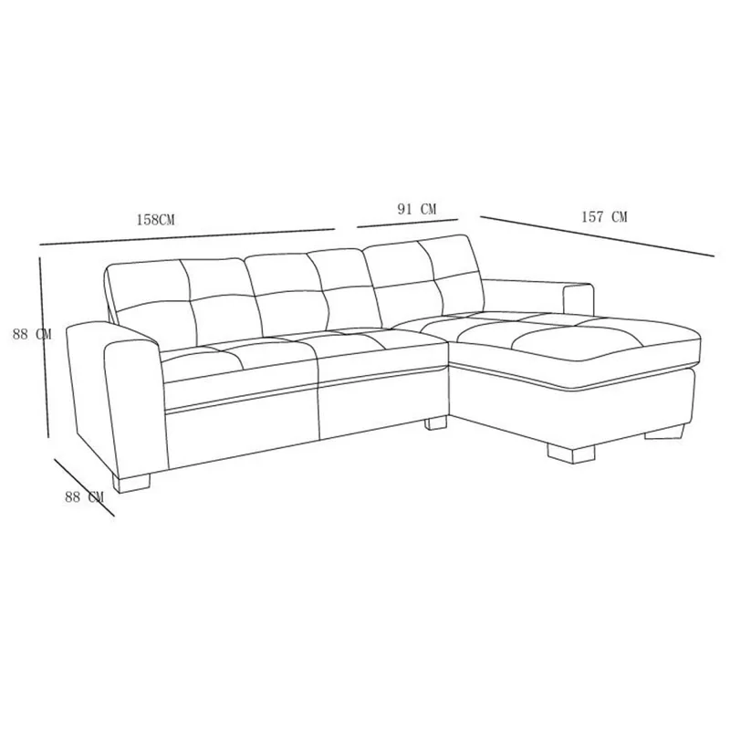 Sofá C/chaise Más De 4 Cuerpos Tela Marron Detroit Taupe en Beige - Sillones y sofás, Uruguay | Divino, vista 7