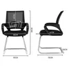 Silla de Escritorio Mallada Fija Negra en Negro - Escritorios y sillas de escritorio, Uruguay | Unilux, vista 8 de 8
