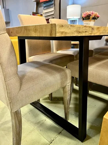 Juego Comedor Industrial 180x90 6 Sillas Vestir Ozark A Eleccion en Multicolor - Mesas de comedor, Uruguay | Ozark Home, vista 4