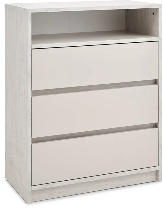 Cómoda BILLUND 3 cajones travertino/beige en Beige - Cómodas, Uruguay | JYSK