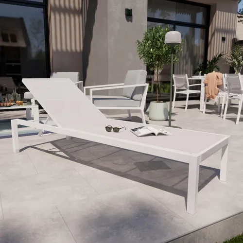 Reposera Lyra Beta blanca en Blanco - Muebles para el exterior, Uruguay | Naterial Uruguay