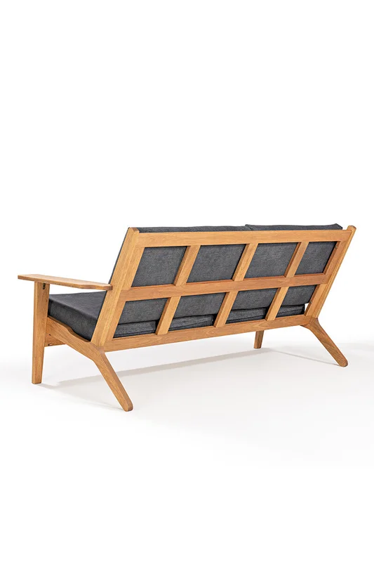 SOFA LOTUS 3 LUGARES ACQUABLOCK NEGRO 185x87x86CM JATOBA en natural y - Muebles para el exterior, Uruguay | Vinibel, vista 4