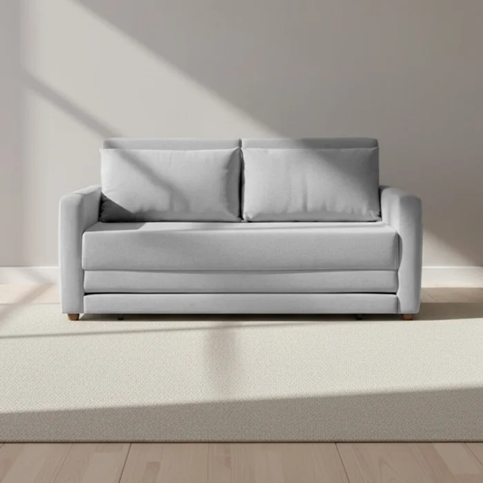 Sofa Tela-y-madera Gris London en Gris - Sillones y sofás, Uruguay | Divino