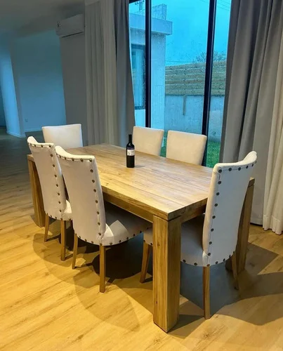Juego Comedor Madera Maciza 180x90 6 Sillas De Vestir- Ozark A Eleccion en Madera natural - Mesas de comedor, Uruguay | Ozark Home, vista 4