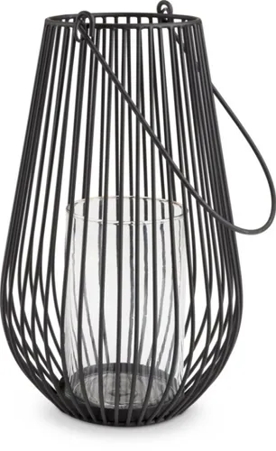 Farol MELIAS Ø21xH34cm negro en Negro - Velas y Portavelas, Uruguay | JYSK