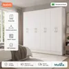Ropero 8 puertas con estantes y perchero con interior natural - Blanco en Blanco - Roperos y placares, Uruguay | Mulata, vista 2 de 7
