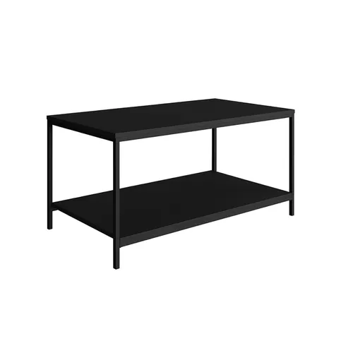Mesa de Centro Ratona Rectangular Tapa Doble (Negro y Hierro Negro) - Mesas de living, Uruguay | Berna home