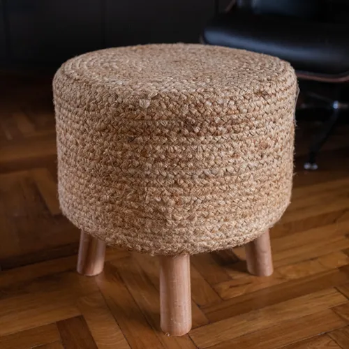 Banco taburete de yute - Butacas, banquetas y puffs, Uruguay | Buho Store