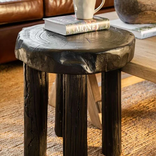 MESA AUXILIAR IRREGULAR NEGRA - 40 CMS en Negro - Mesas de living, Uruguay | La Iberica