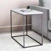 MESA LATERAL METAL/MARMOL 70x35x58CM BLANCO/NEGRO en Multicolor - Mesas de arrimo, Uruguay | Koz, vista 3 de 4