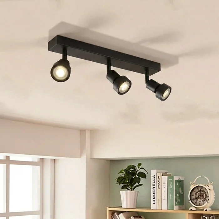 Lámpara Niza Triple Orientable Negra en Negro - Lámparas colgantes, Uruguay | Serlux, vista 3