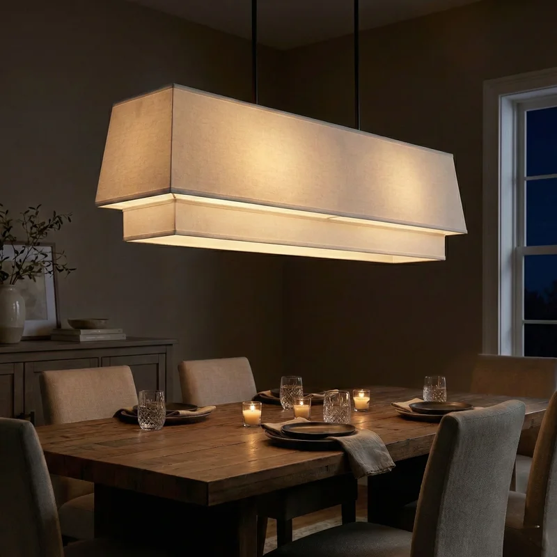 Colgante Aura Rectangular en Blanco - Lámparas colgantes, Uruguay | La Perla, vista 4