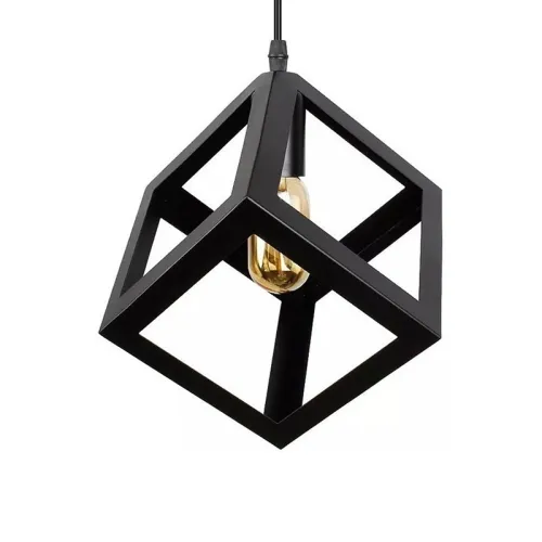 Lámpara Colgante Cube Negro en Negro - Lámparas colgantes, Uruguay | Serlux
