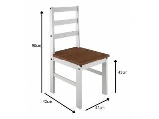 JUEGO COMEDOR OLIVIA 4 SILLAS- CERA/BLANCA en Blanco/Cera - Mesas de comedor, Uruguay | Quesal, vista 2