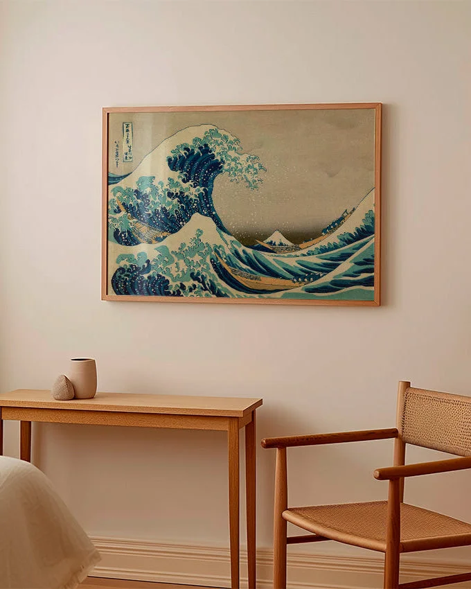 Hokusai - La gran ola de Kanagawa en Multicolor - Láminas, Uruguay | La Cuadrería, vista 2