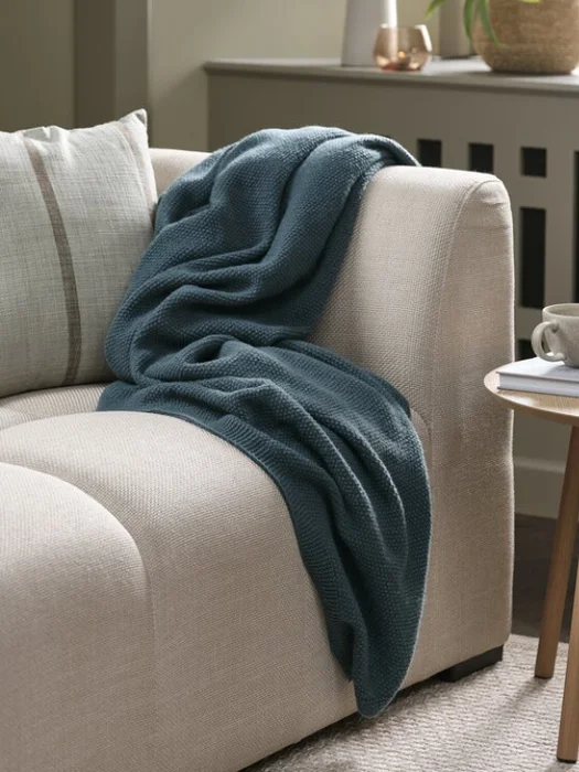 Manta throw HUMLE 130x170 petrol en Azul - Textiles, Uruguay | JYSK, vista 2