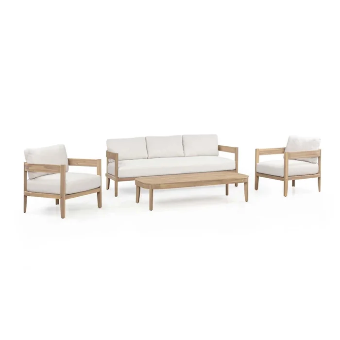 Set De Living Madera-acacia Natural-beige Cruz en Madera natural - Muebles para el exterior, Uruguay | Divino, vista 2
