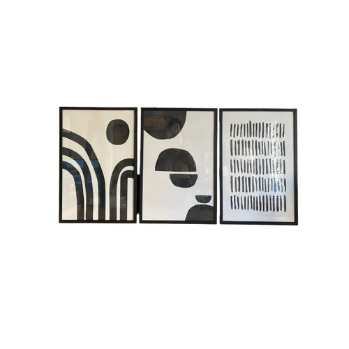 Kit x3 Cuadros Abstractos 40 x 60 con Vidrio - Decoración de pared, Uruguay | Berna home