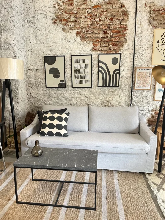 Sofá Manchester con Funda Desmontable 3 Cuerpos (205cm) – Gris Claro en Gris - Sillones y sofás, Uruguay | Berna Home, vista 5