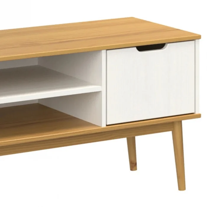 Rack Línea Praga - Roble/Blanco en Multicolor - Muebles para TV, Uruguay | Ecowood, vista 4