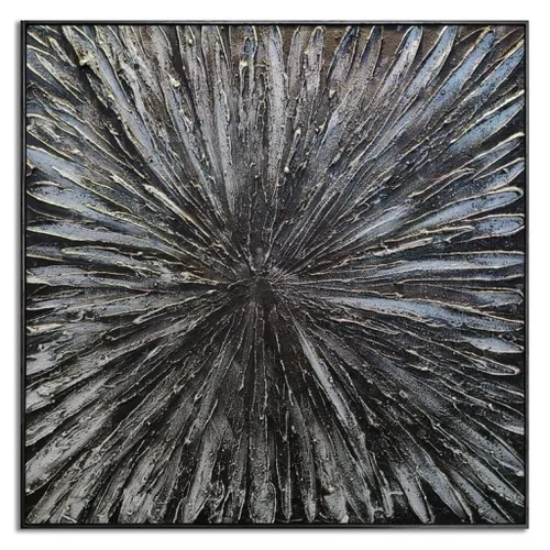 CUADRO CANVAS 60x60cm MARCO PINTURA FLOR GRANDE - Decoración de pared, Uruguay | Decohogar