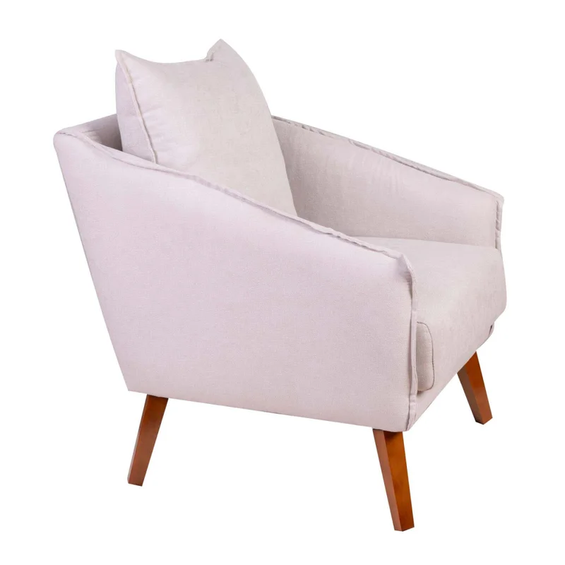 Butaca Tela-y-madera Natural-beige Colin Beige en Beige - Sillones y sofás, Uruguay | Divino, vista 3