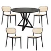 Juego de Comedor Mesa Louvre Redonda Negra 90cm + Sillas Esterilla Polipropileno - Sillas, Uruguay | Berna home, vista 1 de 5