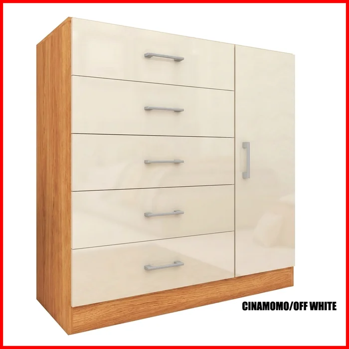 Comoda 5 cajones y puerta – Miami - Cómodas, Uruguay | Punto Unión, vista 2