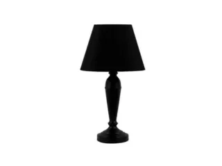 Lampara de mesa de hierro E27 NEGRA con pantalla, Uruguay | Que Sal Muebleria, vista 3
