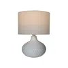 LAMPARA DE MESA CERAMICA D30x40CM HEXAGONOS BLANCO en Blanco - Lámparas de mesa, Uruguay | Koz, vista 1 de 2