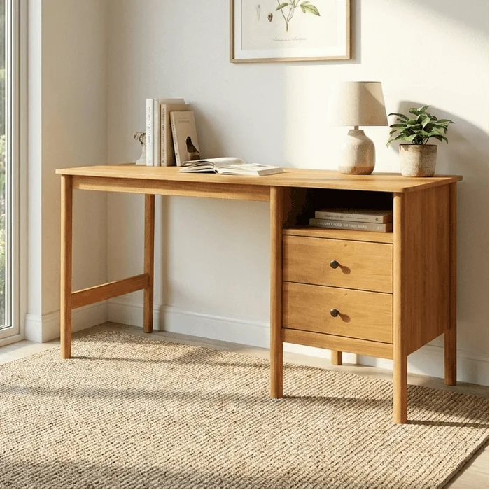 Escritorio Apama 150CM - Madera Maciza en Madera natural - Escritorios, Uruguay | Balton, vista 2