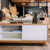 Rack Zúrich 160cm - Blanco/ Marrón - Muebles para TV, Uruguay | Berna home, vista 8 de 8