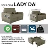 Sofa Cama 2 Plazas Abertura Frontal Ruedas Patas De Plastico - Sillones y sofás, Uruguay | Soy Hogar, vista 7 de 10
