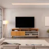Rack para TV Flor - Terminación Cedro en Madera natural - Muebles para TV, Uruguay | Ecowood, vista 2 de 3