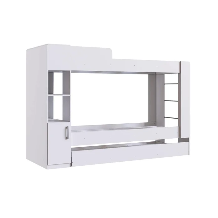 Cama Marinera Bicama Juvenil Dormitorio Cama Auxiliar Doble en Blanco - Dormitorio, Uruguay | Lais Muebles