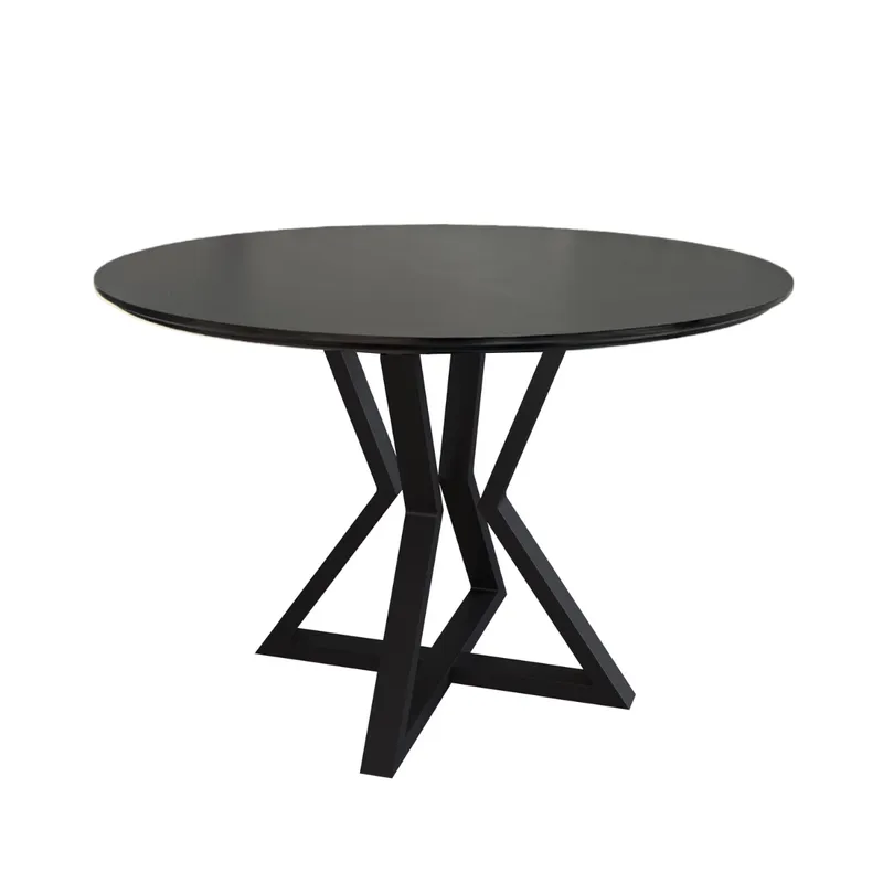 Mesa de Comedor Circular Louvre (90 cm) - Negra - Mesas de comedor, Uruguay | Berna home