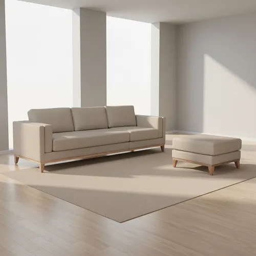 Sillón Con Chaise Más De 4 Cuerpos Tela-premium Natural-beige Easy Clean Luxor Premium Beige en Beige - Sillones y sofás, Uruguay | Divino