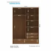 Ropero Demócrata 2 Puertas Corredizas y Espejo - Linea Fit - Marrón/Arena en Multicolor - Roperos y placares, Uruguay | Rústico Hogar, vista 4 de 4