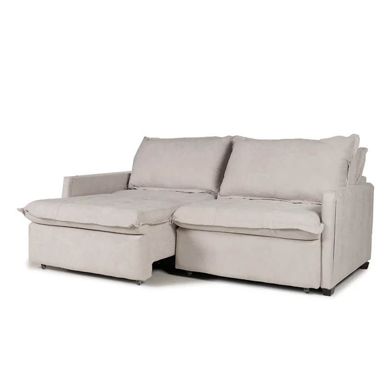 Sofá Cama Oliver - Tela Microfibra - 12073 (Greige) en Gris - Sillones y sofás, Uruguay | Nyr, vista 4