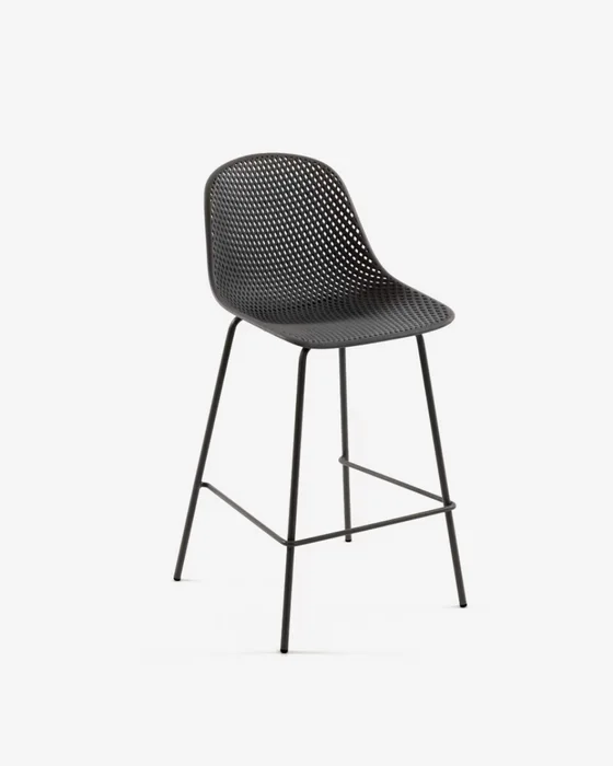 Taburete Quinby - gris altura 75 cm en Blanco - Butacas, banquetas y puffs, Uruguay | Kavehome