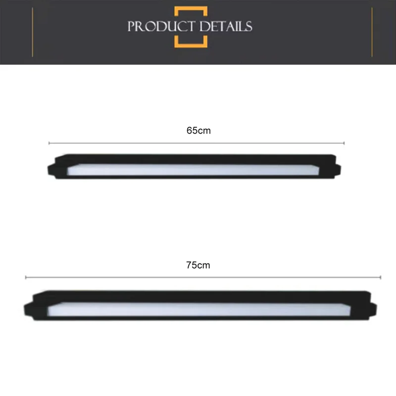 Luminaria de pared LED barra 65cm Negro en Negro - Iluminación, Uruguay | Decotech, vista 5