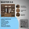 Ropero Placard 8 Puertas 6 Cajones Dormitorio Master Jatoba en Madera natural, Uruguay | Lais Muebles, vista 2 de 4