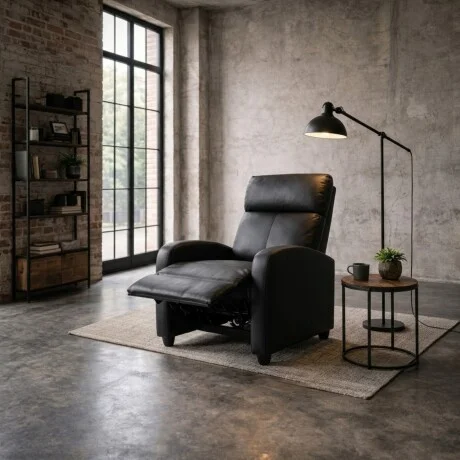 Sillon reclinable 1 cuerpo - Negro en Negro, Uruguay | La Cueva Muebles, vista 11