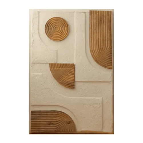 DECO PARED ESPIRALES MADERA en Madera natural - Espejos, Uruguay | Masinfinito Casa