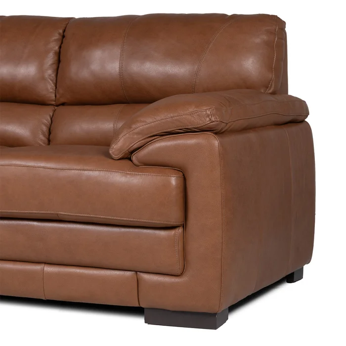 Sofá Oxford - Cuero Advanced - 2 cuerpos - Maverick Telha (Preventa) en Marrón - Sillones y sofás, Uruguay | Nyr, vista 4