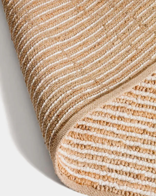 Alfombra Derule de yute y lana beige 200 x 300 cmv en Beige - Alfombras, Uruguay | Kavehome, vista 3